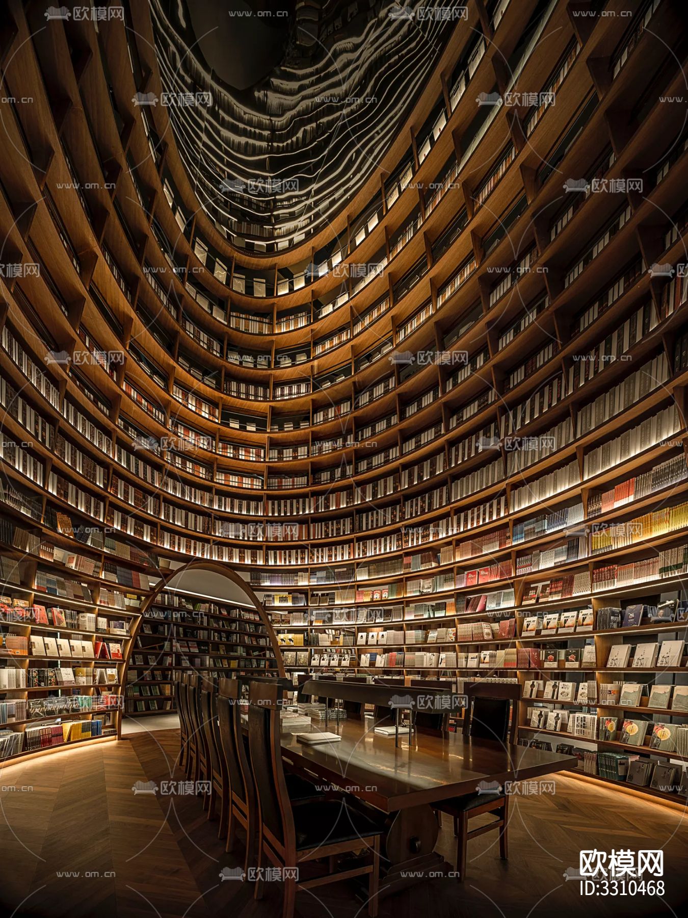 现代图书馆效果图下载（渲染图17）