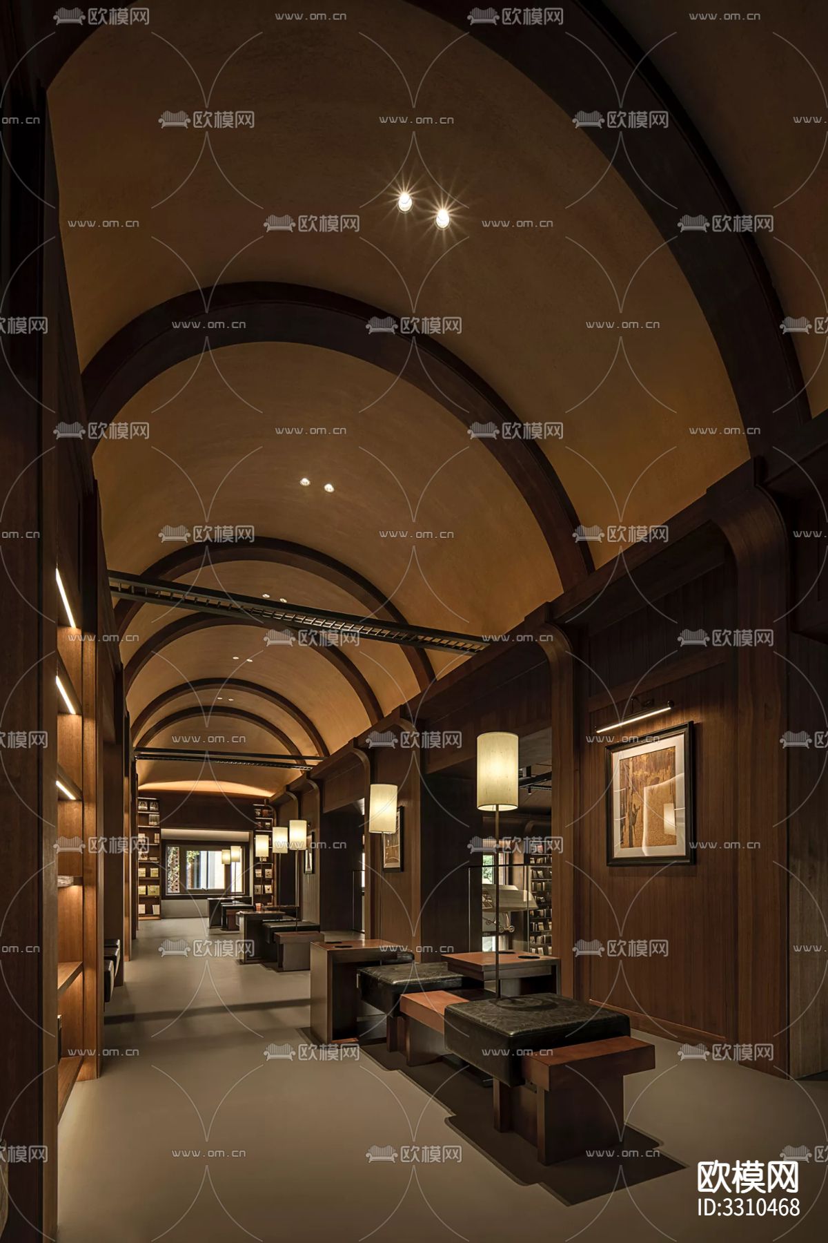 现代图书馆效果图下载（渲染图7）