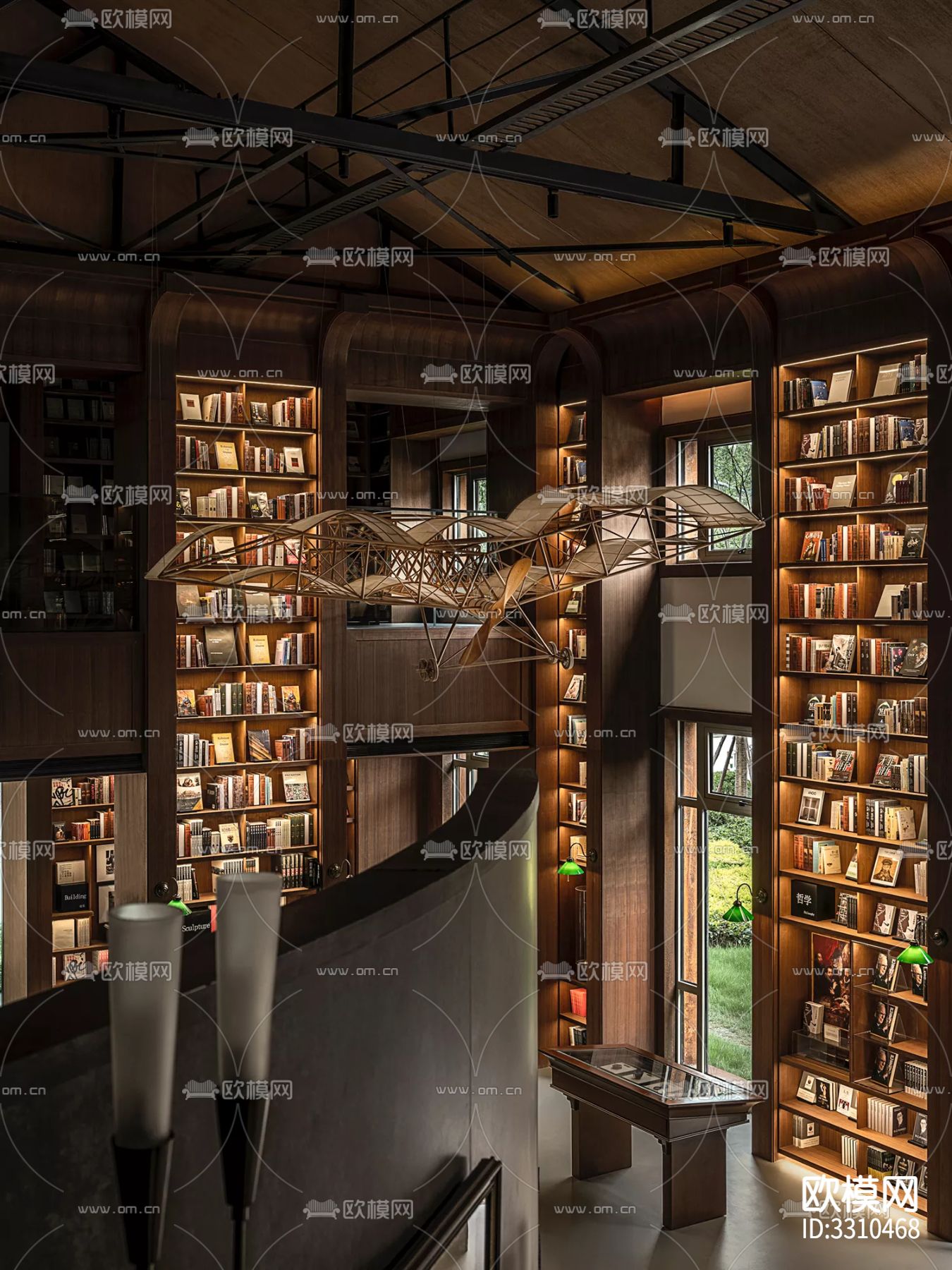 现代图书馆效果图下载（渲染图9）