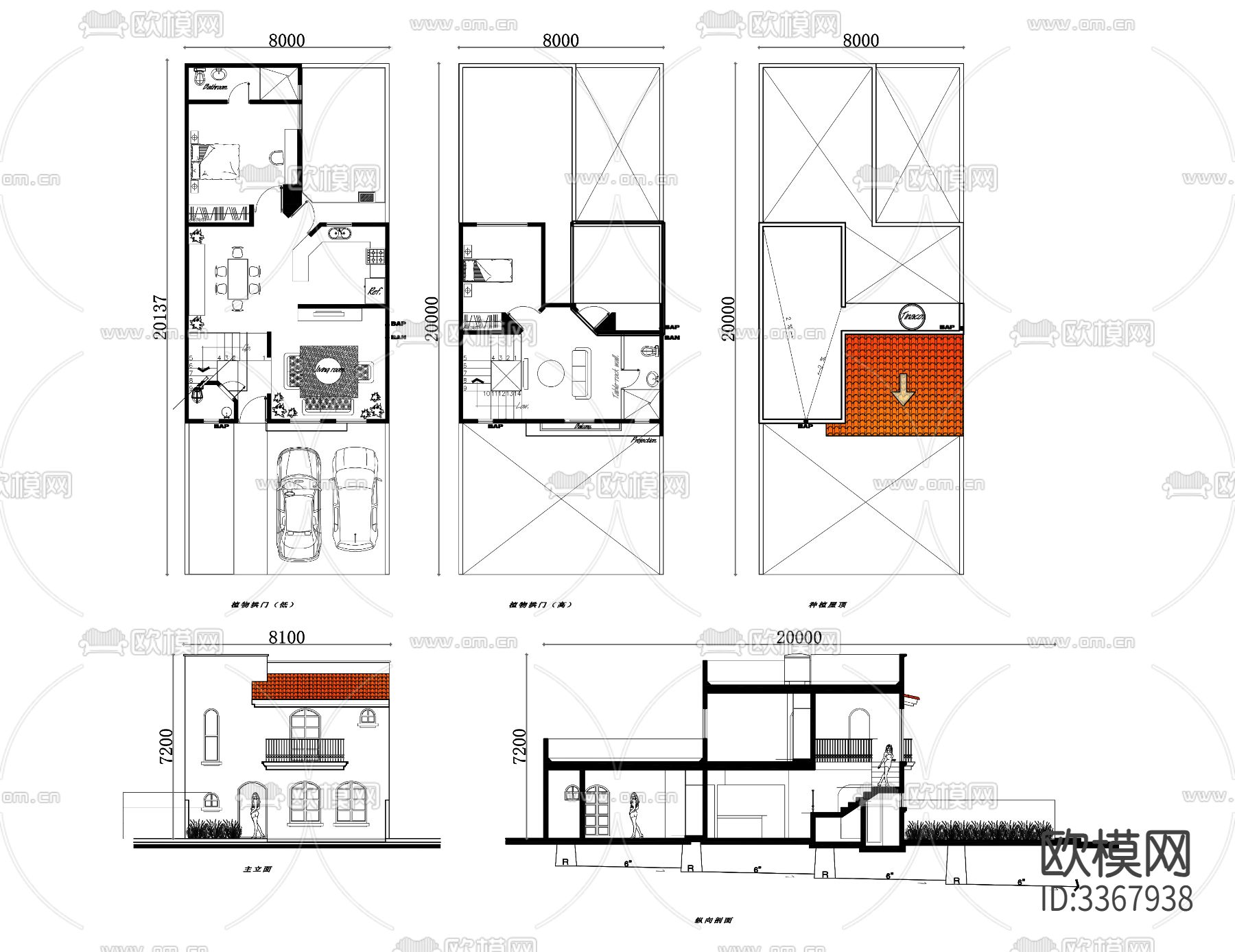 两层住宅CAD施工图下载
