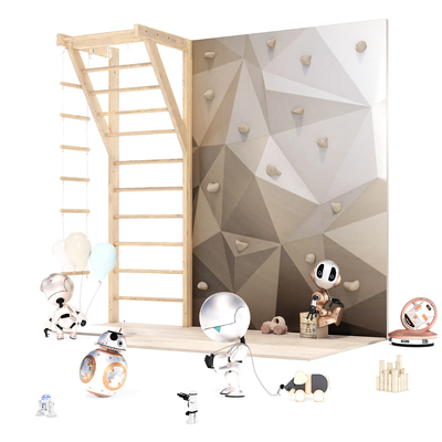  儿童攀爬架 玩具su模型 