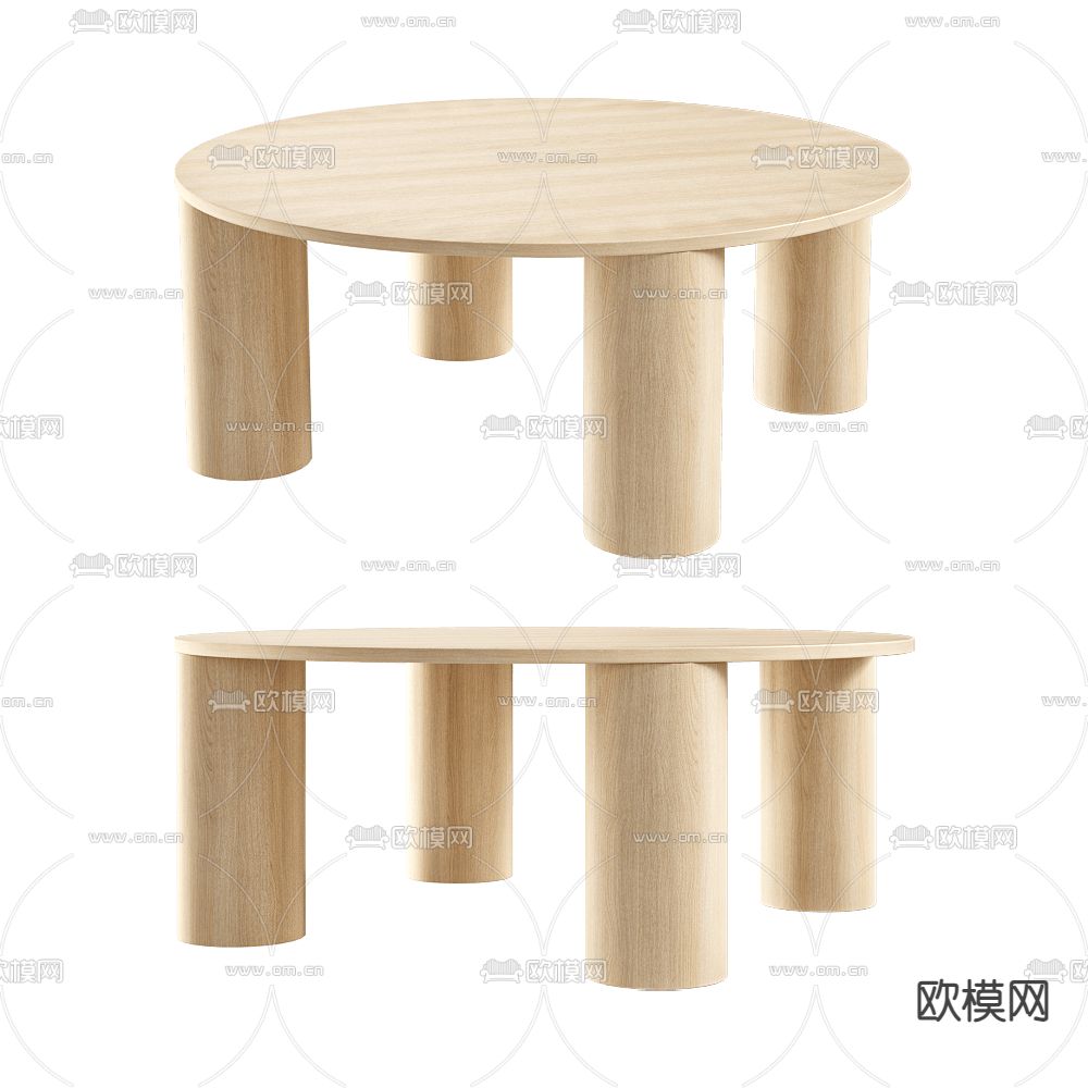 Found 圆茶几3d模型下载
