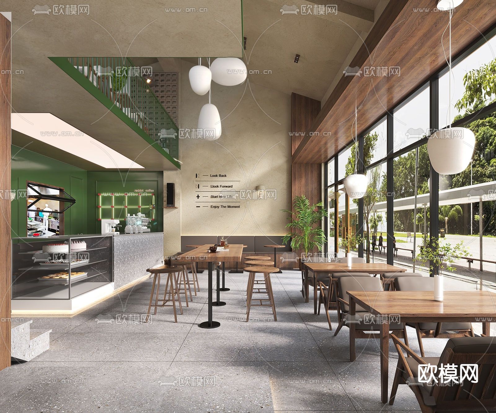 侘寂面包店 蛋糕店3d模型下载