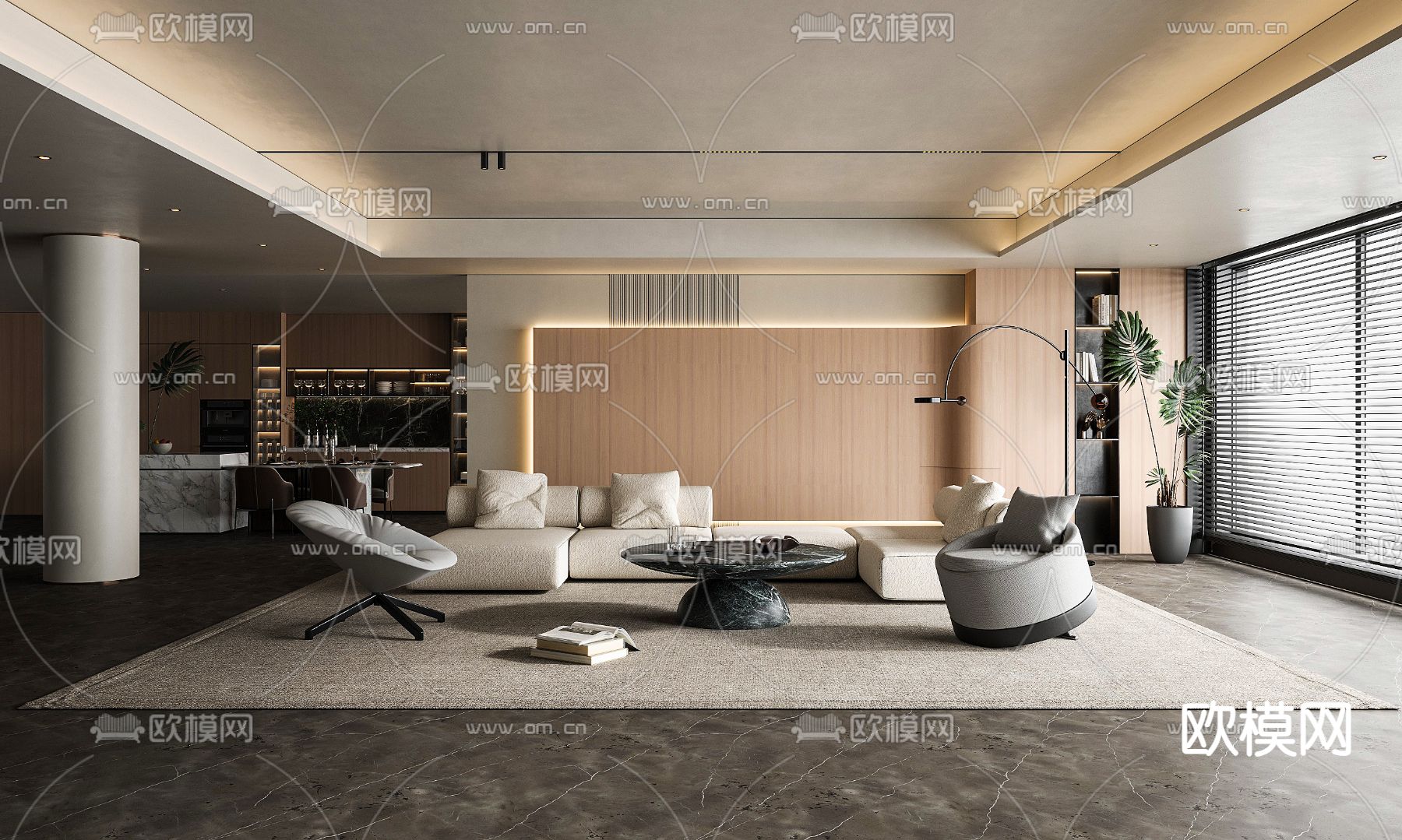 意式客餐厅3d模型下载