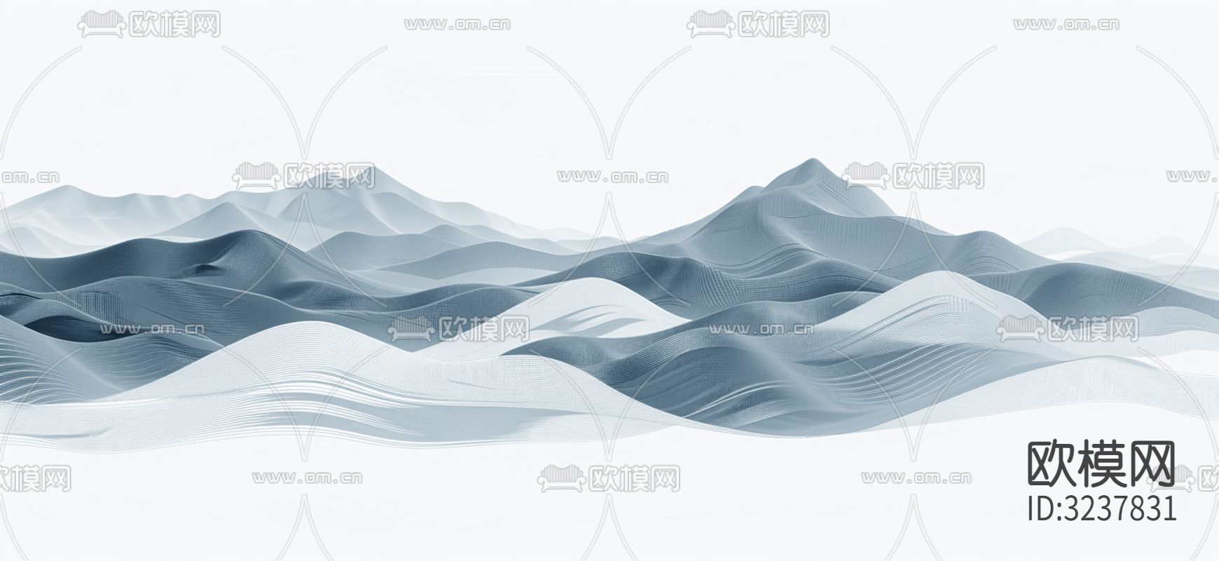 新中式意境抽象山川山脉壁纸贴图下载