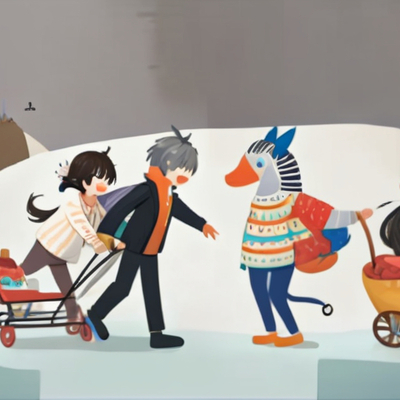  儿童房壁画  壁纸贴图 