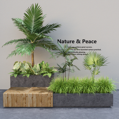  景观座椅 庭院花池座椅su模型 