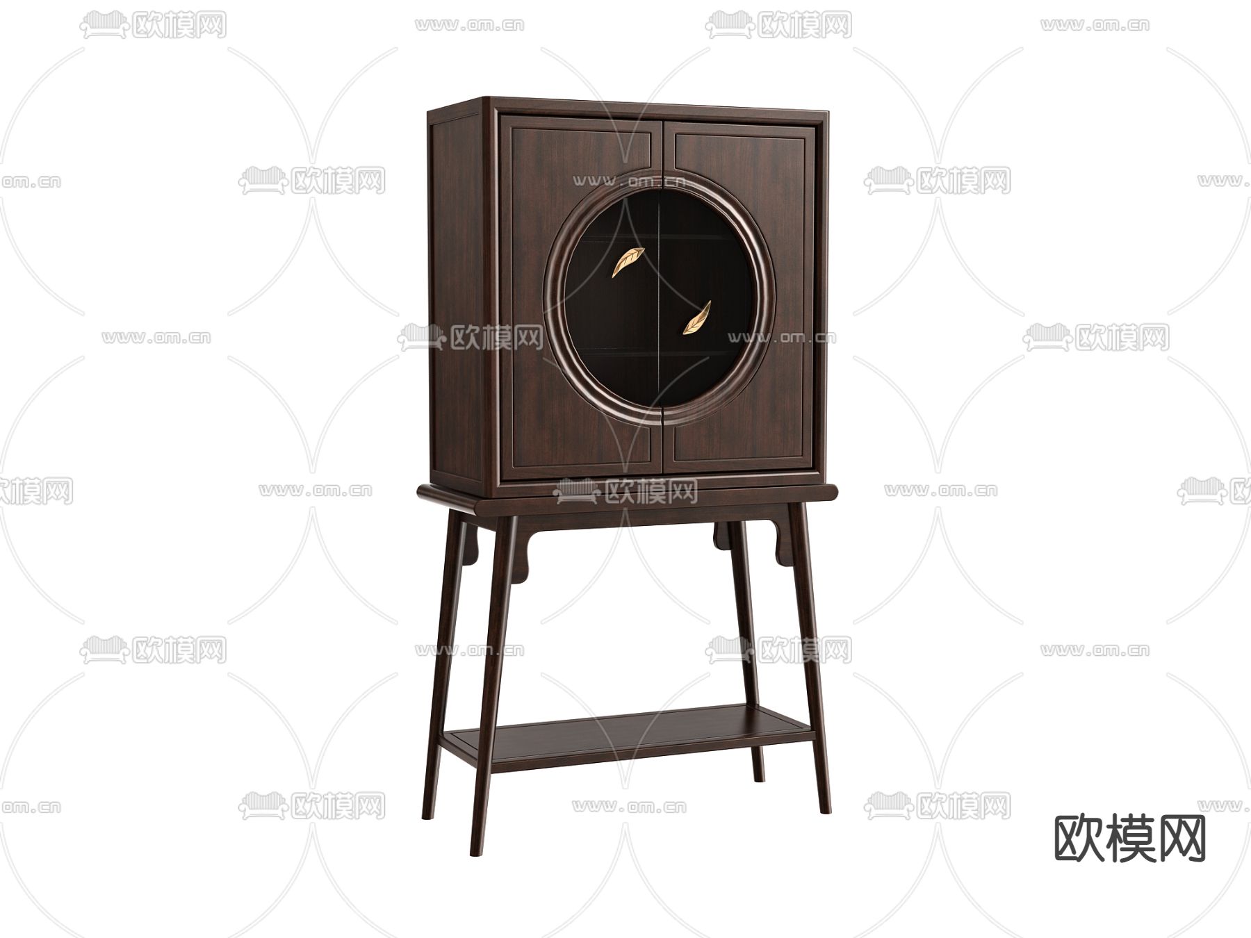 新中式酒柜3d模型下载
