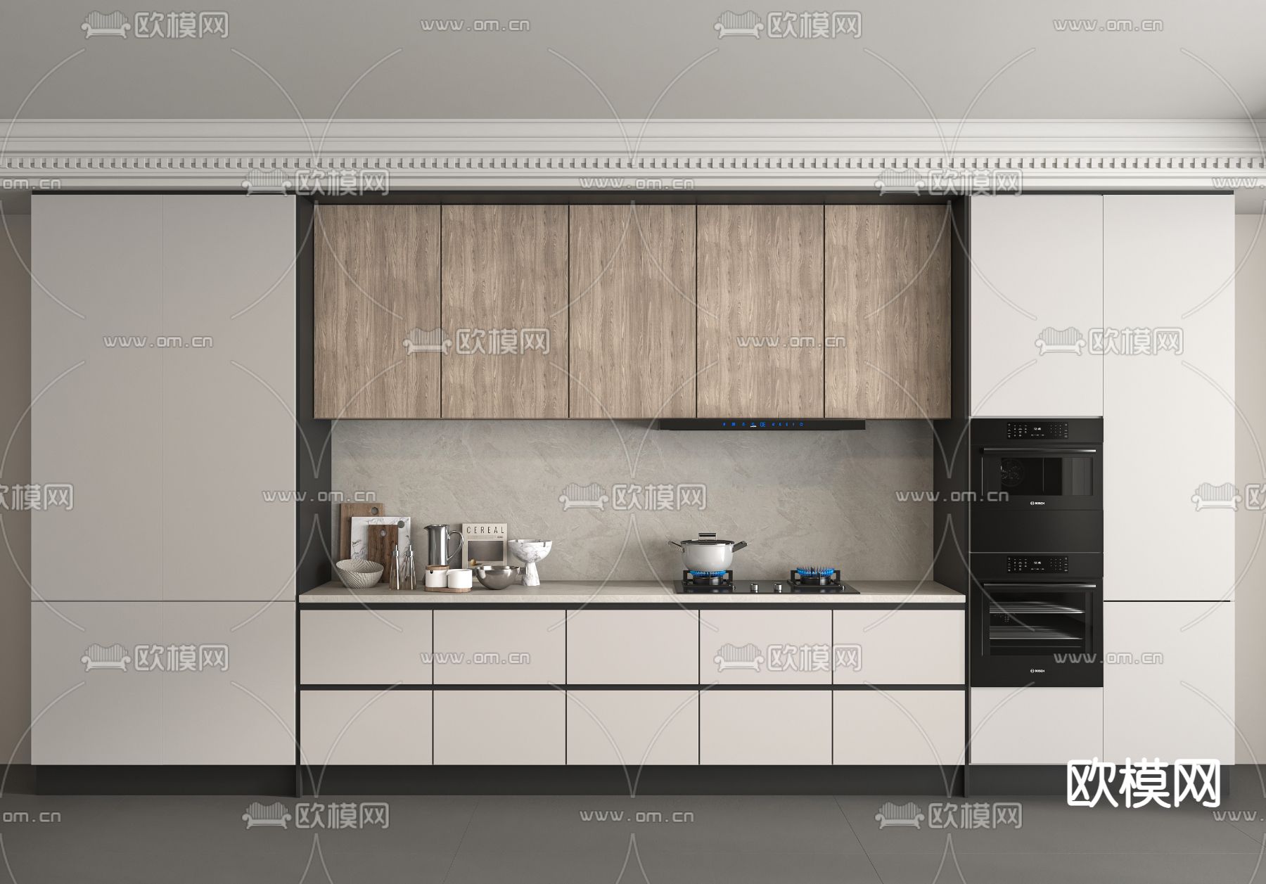 现代橱柜 餐边柜3d模型下载