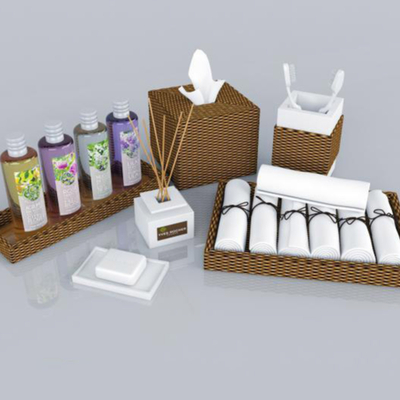  浴室用品 香氛 牙刷 抽纸su模型 