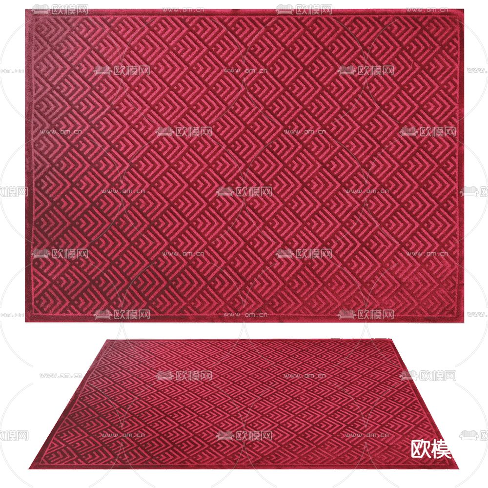 DE DIMORA 红色地毯 方毯3d模型下载