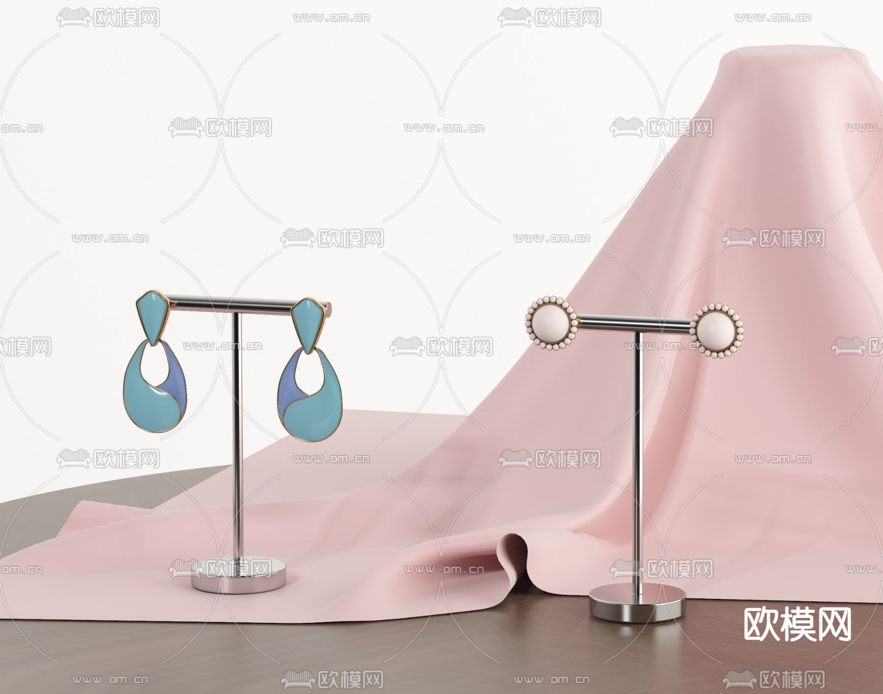 时尚耳钉 耳环3d模型下载