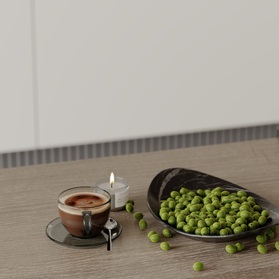  饮料 果盘 蜡烛su模型 