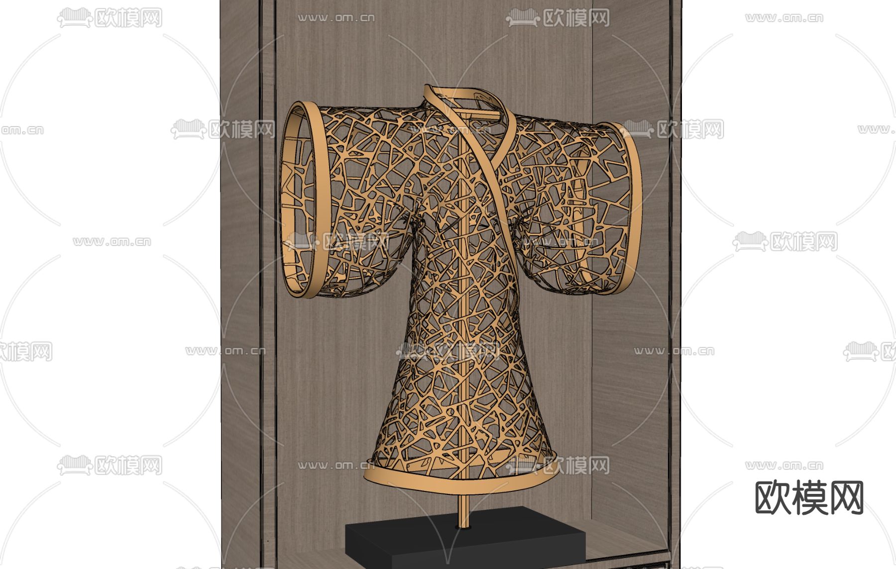 中式摆件 艺术品 金缕玉衣su模型