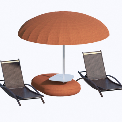  泳池椅 躺椅 沙滩椅su模型 