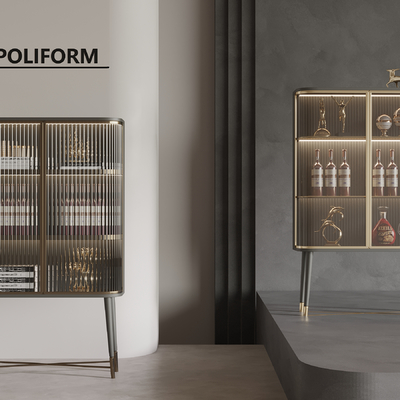  意式酒柜su模型 