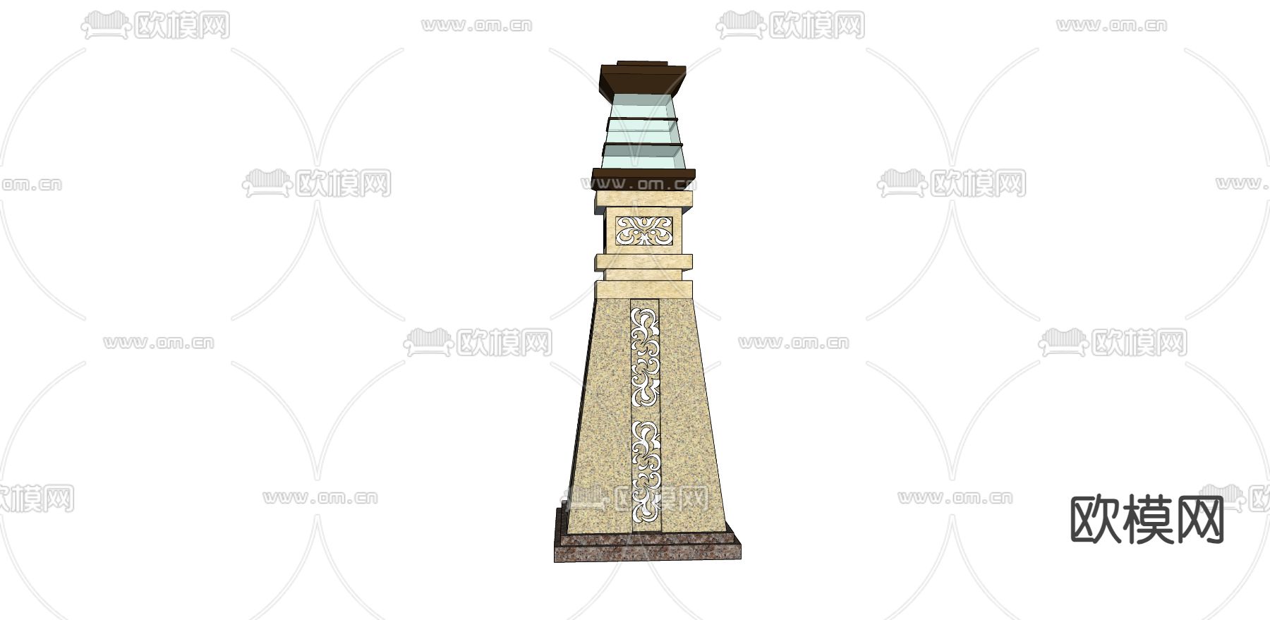 欧式灯具 草坪灯 庭院灯 壁灯su模型下载