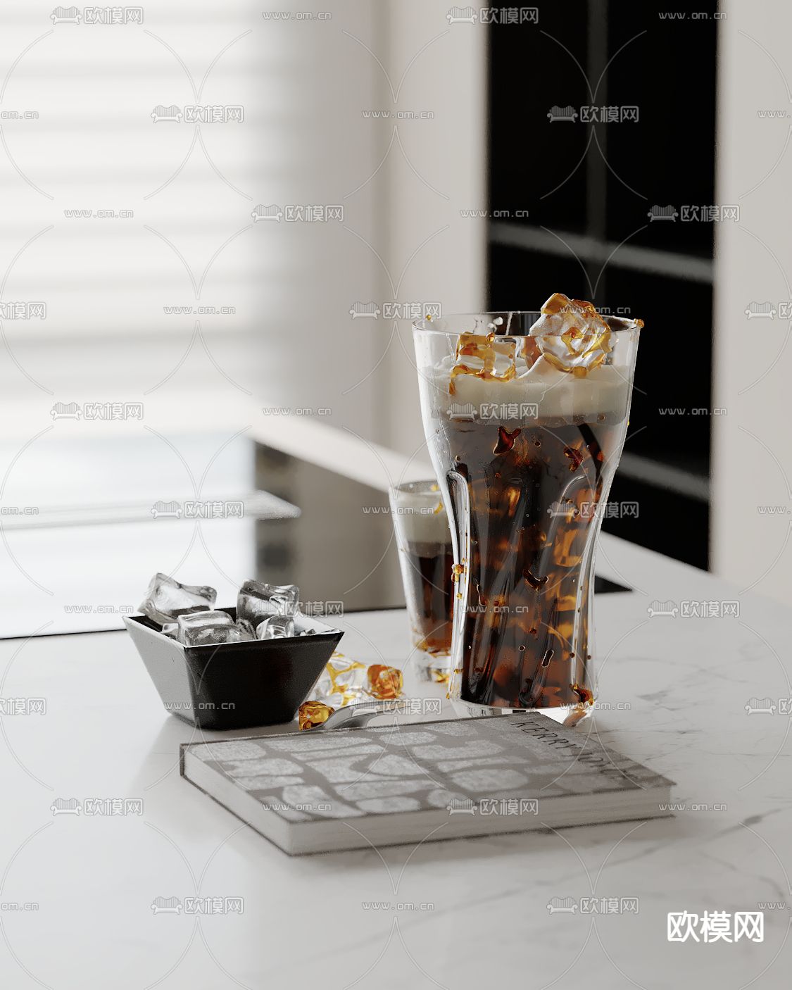 可乐 冰块su模型下载（渲染图2）