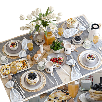  甜品 食物 碗筷 蛋糕su模型 