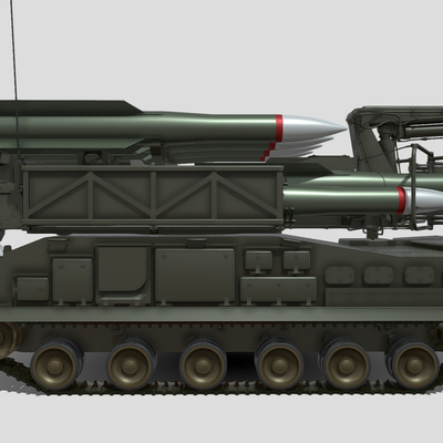  现代车载火箭弹 火箭弹发射车su模型 