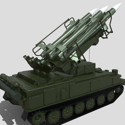  火箭弹发射系统 火箭弹发射车su模型 