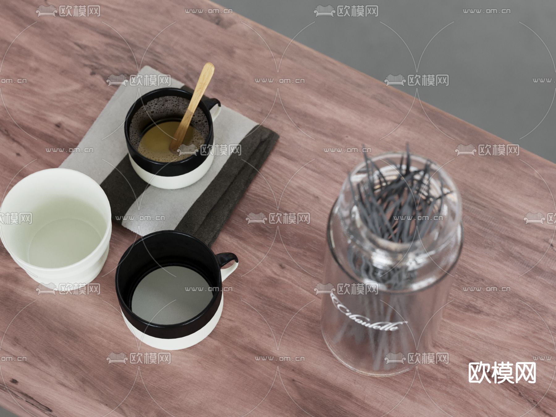 咖啡 饮料su模型下载（渲染图2）