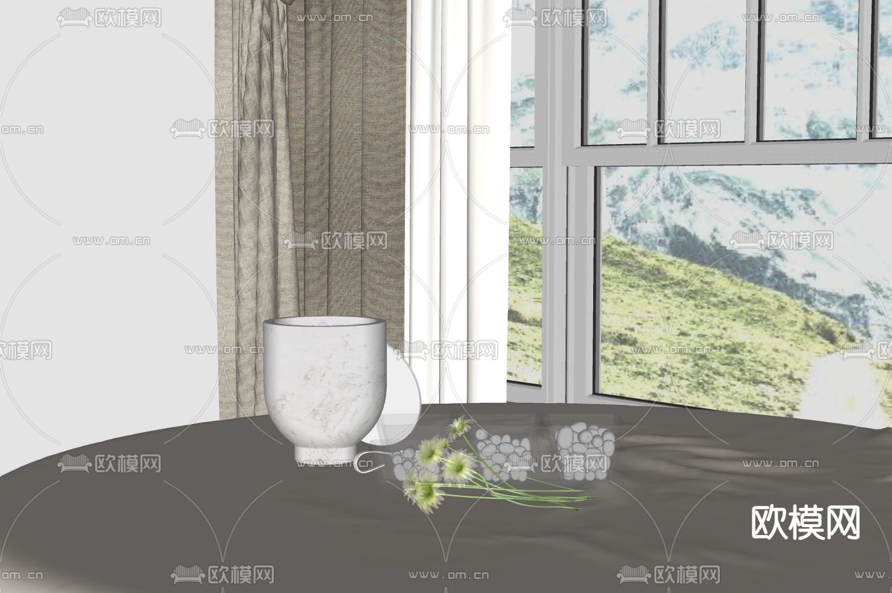 水果 果盘 饮具su模型下载（渲染图1）