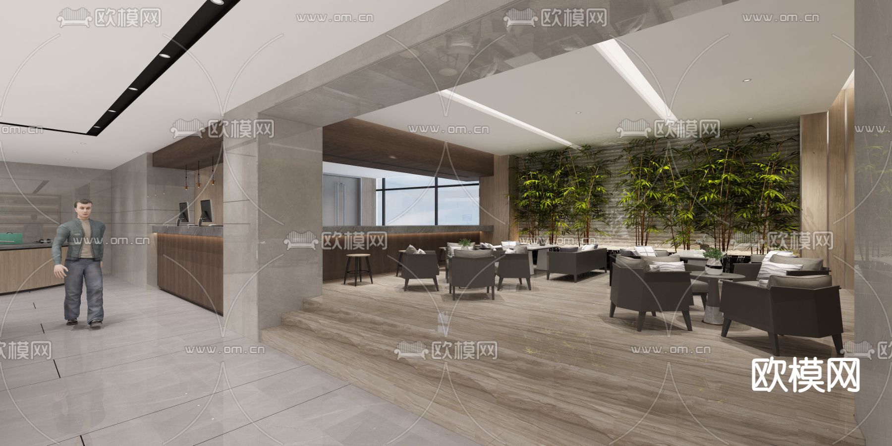 公司休息区3d模型下载