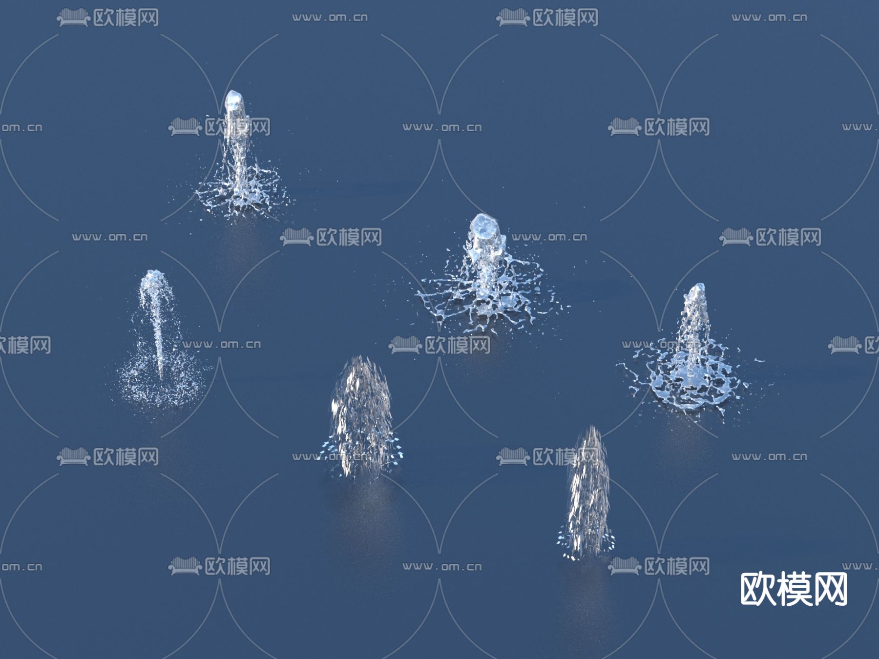 喷泉 涌泉 涌泉3d模型下载