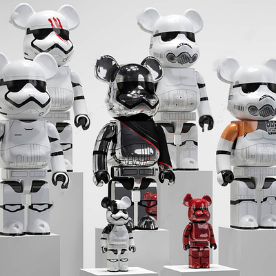  雕塑摆件 暴力熊 公仔玩偶 手办su模型 