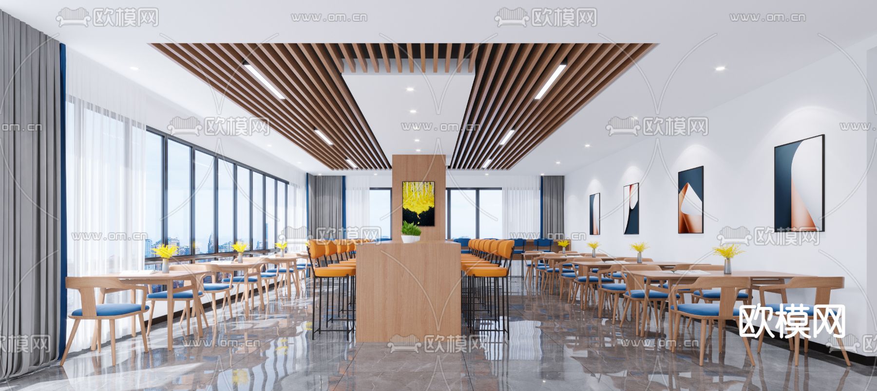 办公室休息区3d模型下载