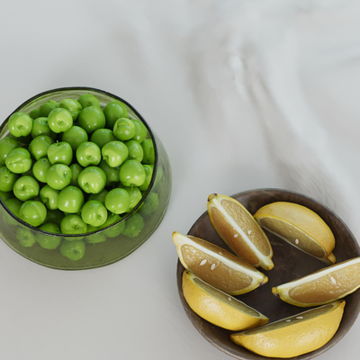  水果 果盘 李子 柚子su模型 