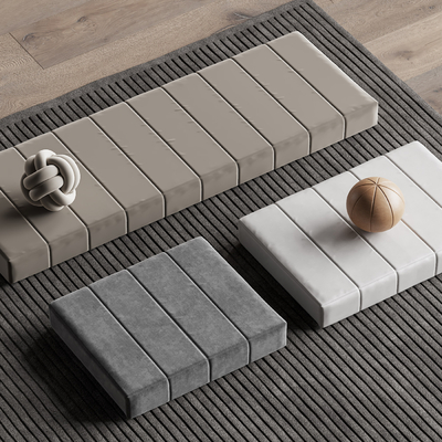 现代飘窗垫 坐垫su模型