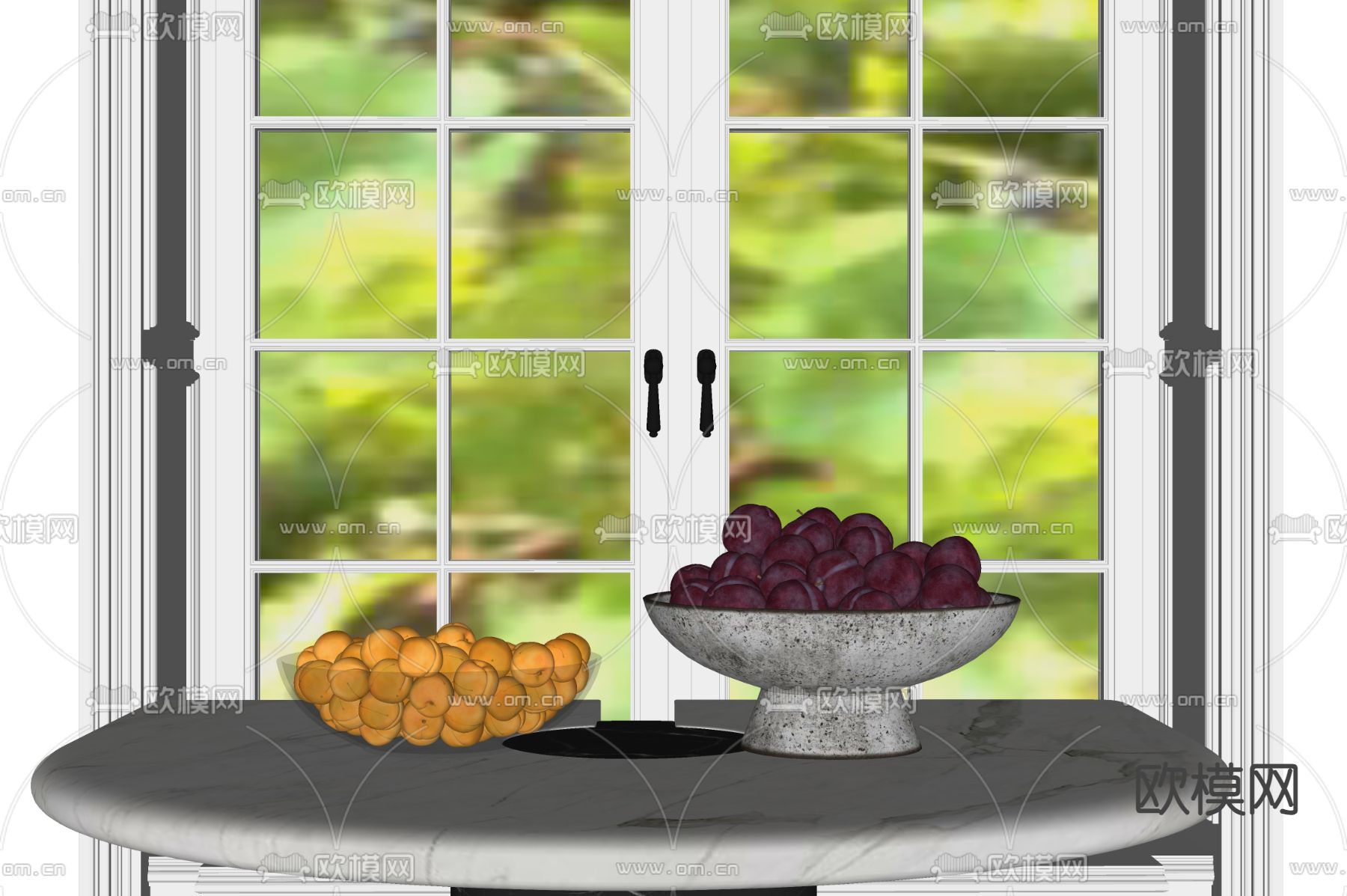 水果 果盘 车厘子 杏su模型下载（渲染图1）