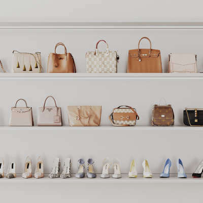  女士包包 手提包 女士鞋su模型 