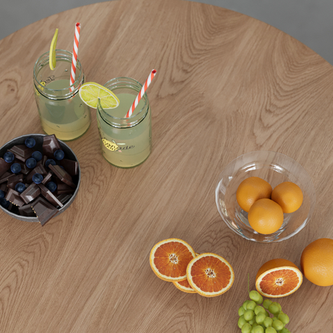  水果 果盘 橘子 巧克力 提子su模型 