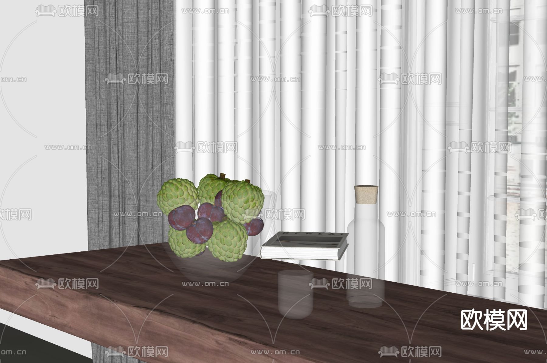 水果 果盘 饮具su模型下载（渲染图1）