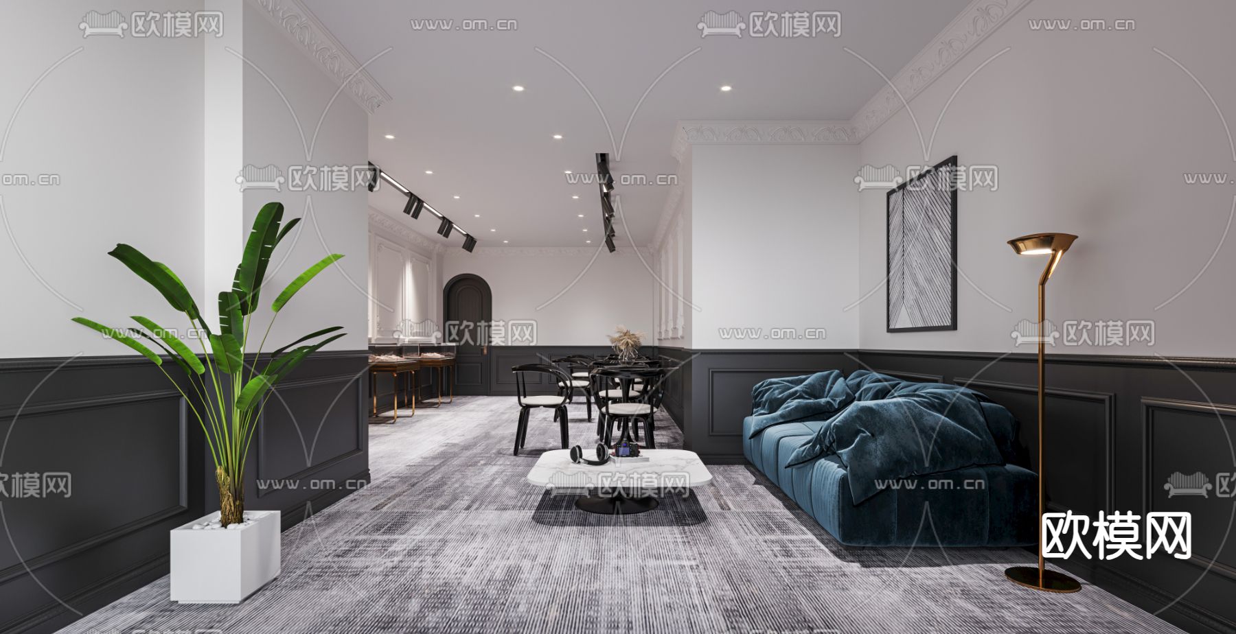 法式珠宝店3d模型下载（渲染图2）