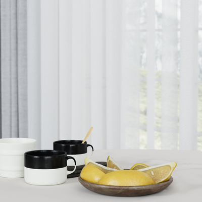  水果 果盘 咖啡 柚子su模型 