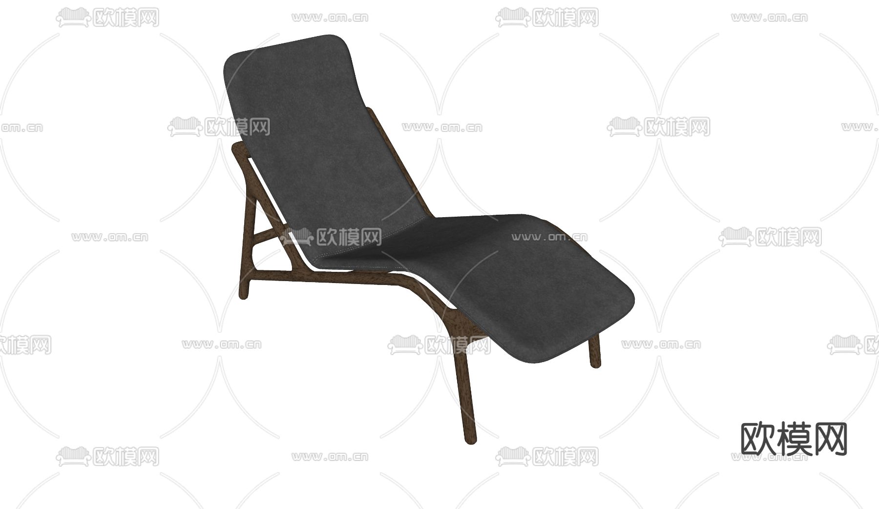休闲椅 躺椅su模型下载（渲染图1）
