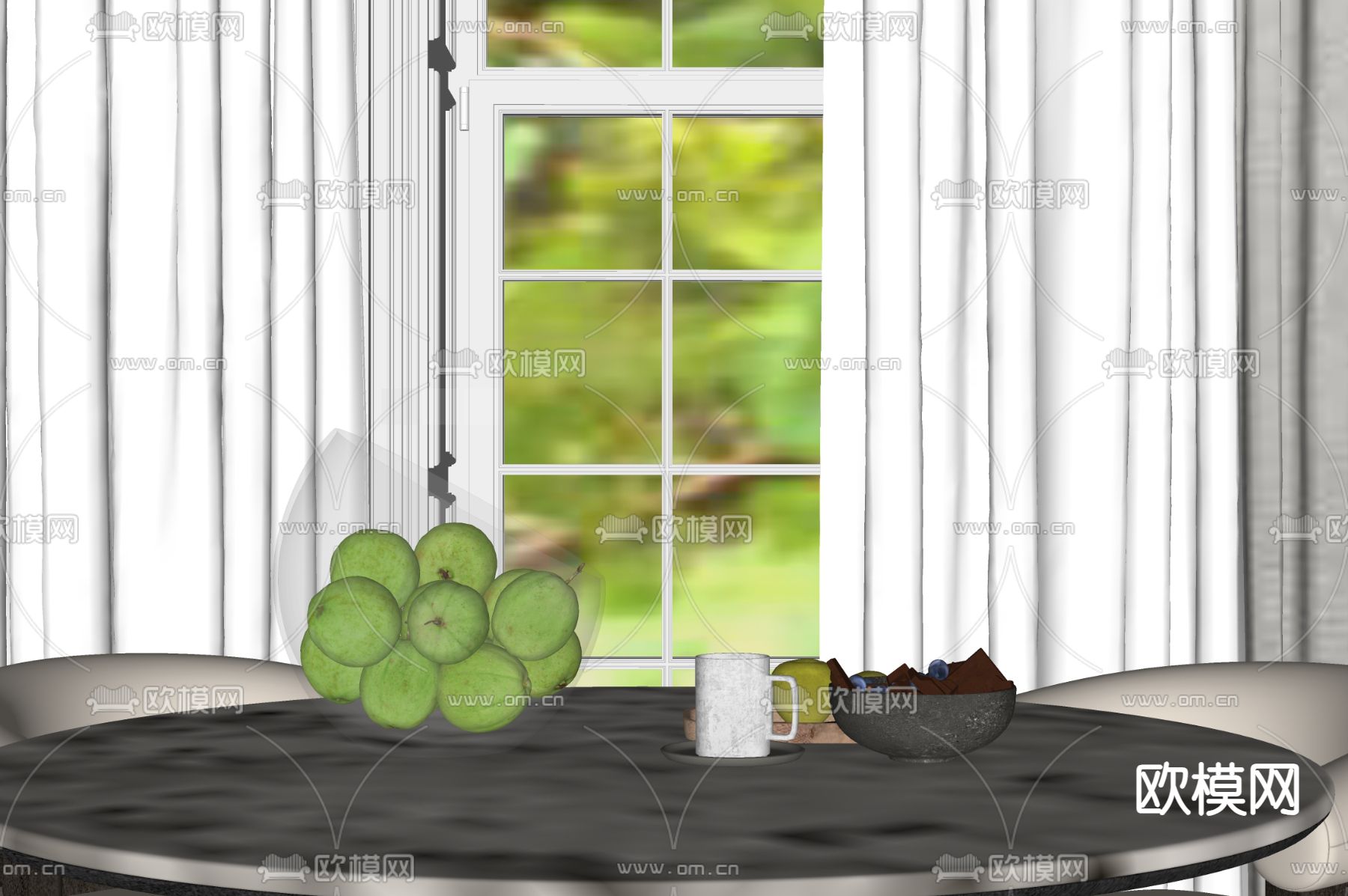水果 果盘 饮具su模型下载（渲染图1）