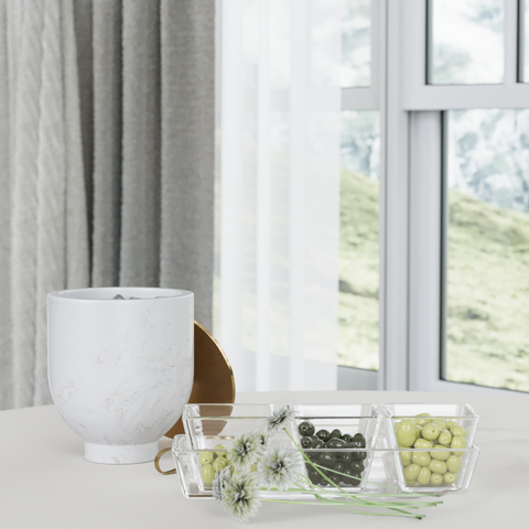  水果 果盘 饮具su模型 