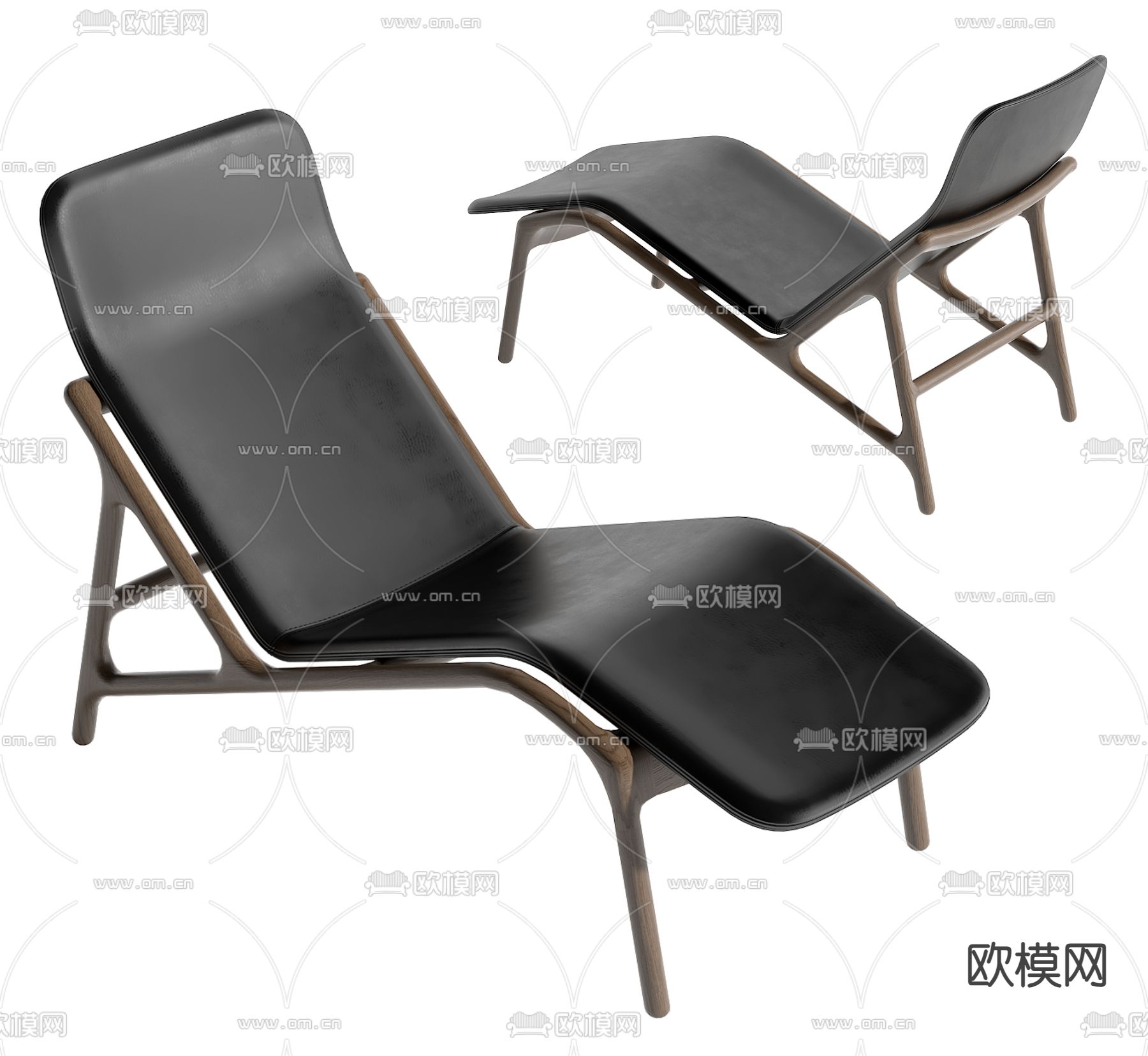 休闲椅 躺椅su模型下载（渲染图2）