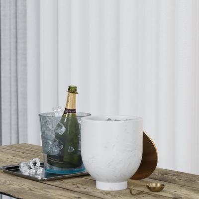  冰桶 酒瓶 酒水su模型 