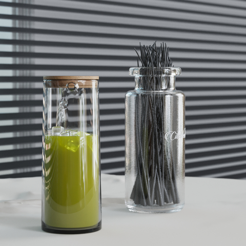  玻璃瓶 饮料模型 