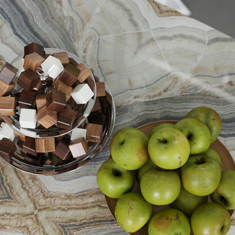  水果 果盘 巧克力 青苹果su模型 