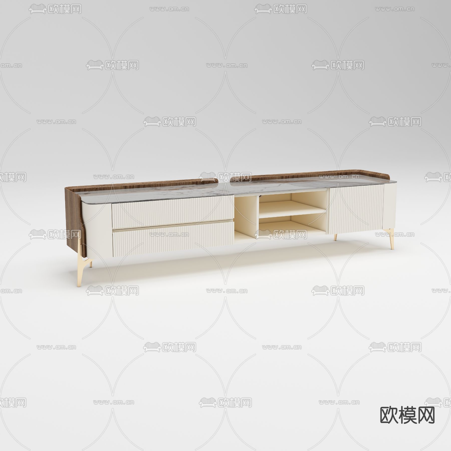 轻奢电视柜3d模型下载