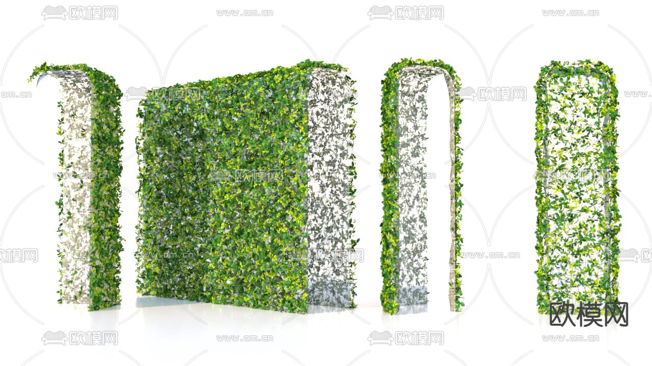 植物墙su模型下载（渲染图2）