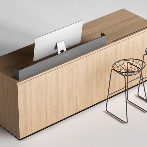  现代收银台 接待台 服务台su模型 