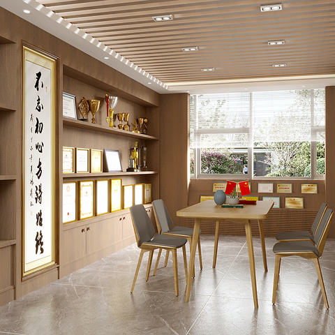  党建荣誉室su模型 